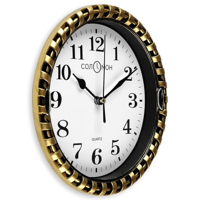 Часы настенные интерьерные «Плетёнка», плавный ход, d=21 см, циферблат 17 см