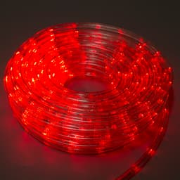 Световой шнур Luazon Lighting 10 мм, IP65, 20 м, 24 LED/м, 220 В, 8 режимов, свечение красное