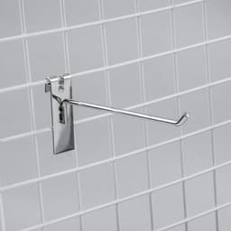 Крючок на сетку одинарный, d=6 мм, L=20 см, цвет хром