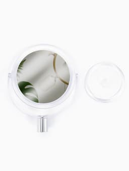 Зеркало настольное, с увеличением х2, двустороннее, 13×17 см, (d=10.5 см), прозрачное