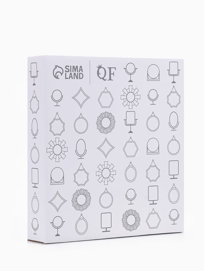 Зеркало настольное, с увеличением х2, двустороннее, 13×17 см, (d=10.5 см), прозрачное