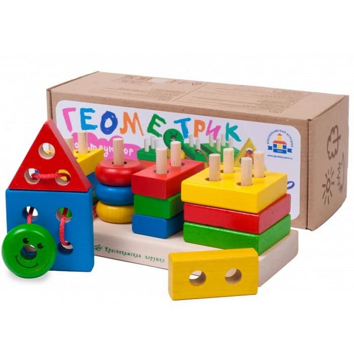 Конструктор Краснокамская игрушка «Геометрик», толщина элемента — 1.5 см