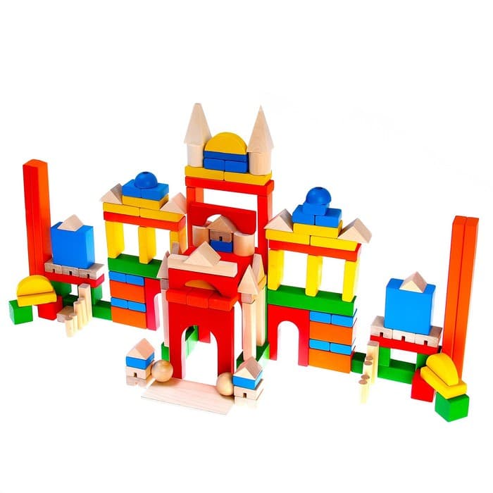 Конструктор деревянный Краснокамская игрушка «Развитие», 163 детали, без схемы для сборки