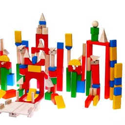 Конструктор деревянный Краснокамская игрушка «Развитие», 163 детали, без схемы для сборки