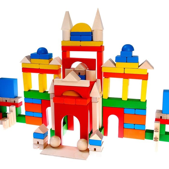 Конструктор деревянный Краснокамская игрушка «Развитие», 163 детали, без схемы для сборки