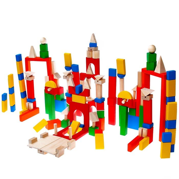 Конструктор деревянный Краснокамская игрушка «Развитие», 163 детали, без схемы для сборки