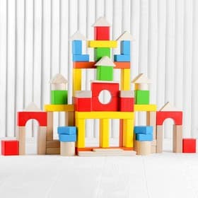 Конструктор Краснокамская игрушка, деревянный, 66 деталей