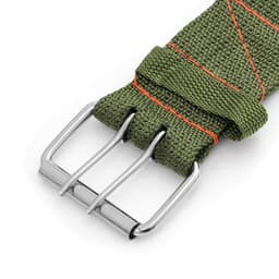 Ошейник, 65×4 см, ОШ 54-60 см, четырёхслойный с вертлюгом, полиэстер, зелёный