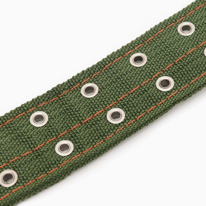 Ошейник, 65×4 см, ОШ 54-60 см, четырёхслойный с вертлюгом, полиэстер, зелёный