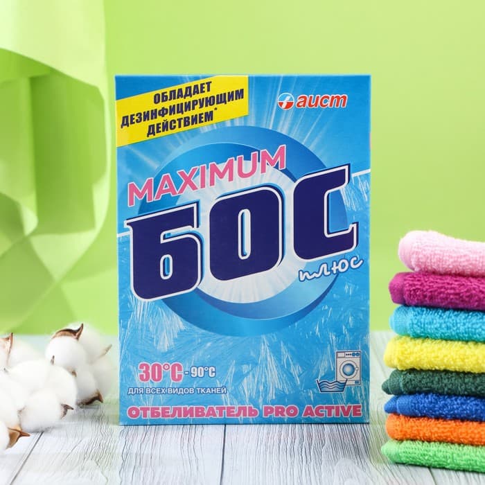 Отбеливатель «Аист Бос-плюс» Maximum, порошок, для тканей, 600 г
