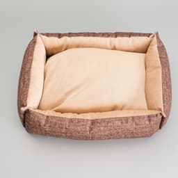 Лежанка, 54×42×11 см, с двусторонней подушкой, под замшу, мебельная ткань, цвет МИКС