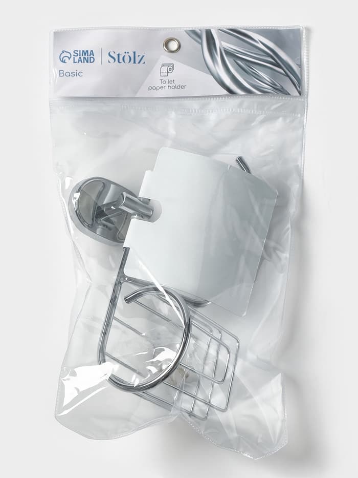 Держатель для туалетной бумаги Stölz «Нео», с подставкой под освежитель воздуха, хромированный