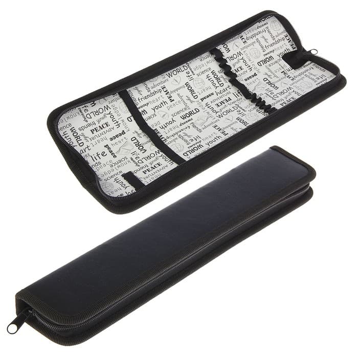 Пенал для кистей, 340×70 мм, экокожа, «Оникс», ПКЗ 08-50, чёрный