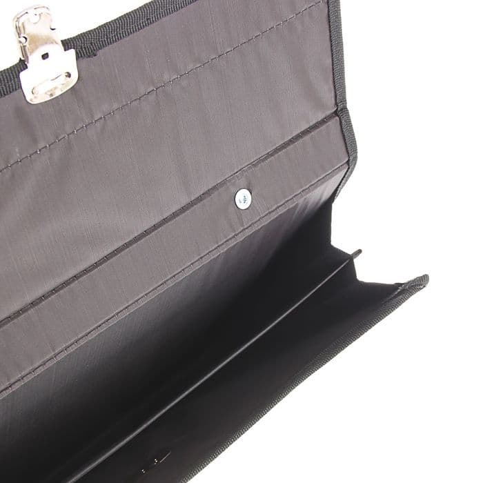 Портфель деловой 350×260×100 мм, текстильный, 2 отделения, «Приморск» чёрный, 1С111