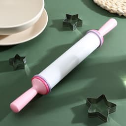 Скалка для теста с ограничителями кондитерская, 35.5×4.5 см, пластик, белая