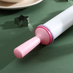 Скалка для теста с ограничителями кондитерская, 35.5×4.5 см, пластик, белая