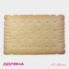 Салфетка сервировочная на стол Доляна «Крекер», 43×28 см, бежевая