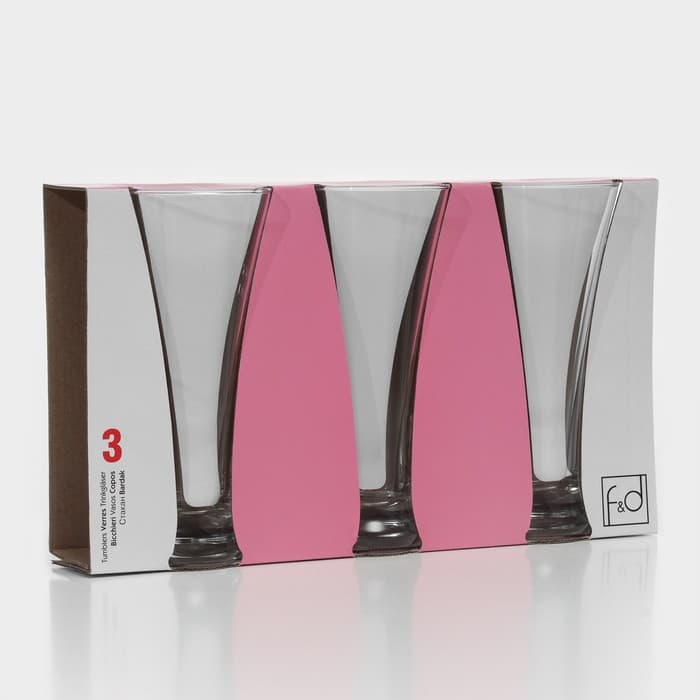 Пивные стаканы Paşabahçe Pub, 320 мл, набор 3 шт., стекло, прозрачные