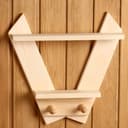 Полка - вешалка «Зайчик», 35×37×8 см, деревянная. 2 крючка, «Добропаровъ»