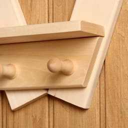 Полка - вешалка «Зайчик», 35×37×8 см, деревянная. 2 крючка, «Добропаровъ»