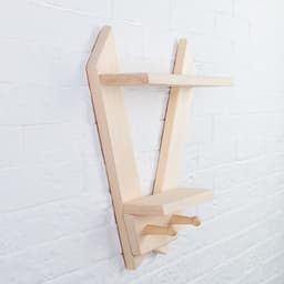 Полка - вешалка «Зайчик», 35×37×8 см, деревянная. 2 крючка, «Добропаровъ»