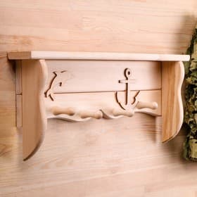 Полка - вешалка «Дельфин», 54×20×7 см, деревянная, «Добропаровъ»