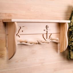 Полка - вешалка «Дельфин», 54×20×7 см, деревянная, «Добропаровъ»