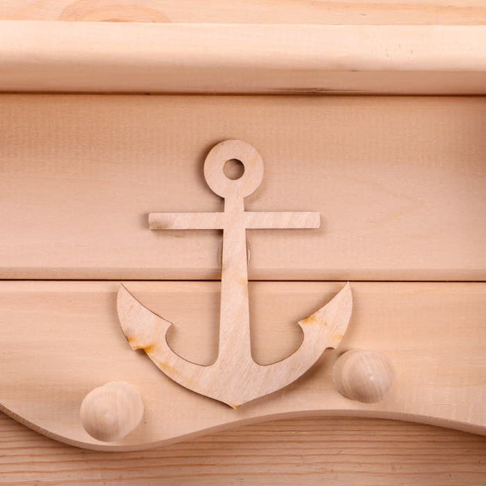 Полка - вешалка «Дельфин», 54×20×7 см, деревянная, «Добропаровъ»