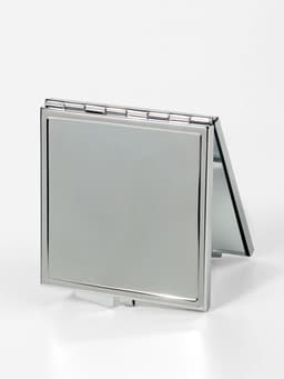 Зеркало складное, 6×6 см, серебристое