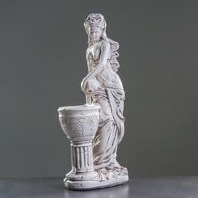 Фигура с кашпо «Офелия с кувшином», 40×25×82 см, 1.4 л, гипс, белая