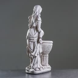 Фигура с кашпо «Офелия с кувшином», 40×25×82 см, 1.4 л, гипс, белая