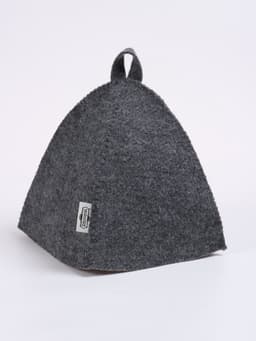 Шапка для бани и сауны, с вышивкой «Директор Бани», полиэфир 70%, шерсть 30%, серая, «Банная забава»