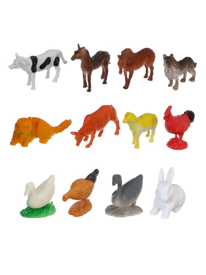 Набор животных «Весёлая ферма», 12 фигурок