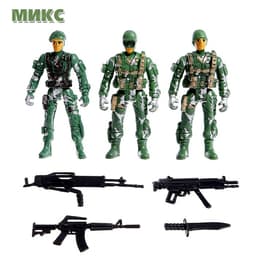 Набор солдатиков «Борцы», 3 шт., с аксессуарами, МИКС