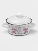 Кастрюля эмалированная «Мозаика» 1.5 л, d=15 см, индукция, белая