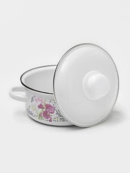 Кастрюля эмалированная «Мозаика» 1.5 л, d=15 см, индукция, белая