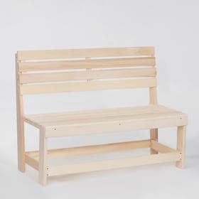 Скамейка из наличника, 119×50×90 см, липа, «Добропаровъ»