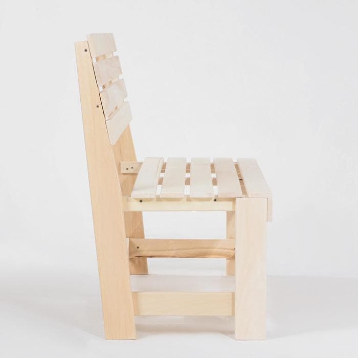 Скамейка из наличника, 119×50×90 см, липа, «Добропаровъ»