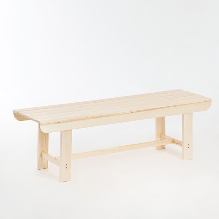 Лавка деревянная из наличника липы «Добропаровъ», 140×40×43.5 см, для бани, нагрузка до 160 кг