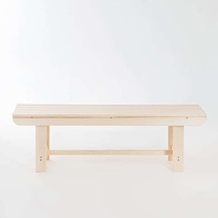 Лавка деревянная из наличника липы «Добропаровъ», 140×40×43.5 см, для бани, нагрузка до 160 кг