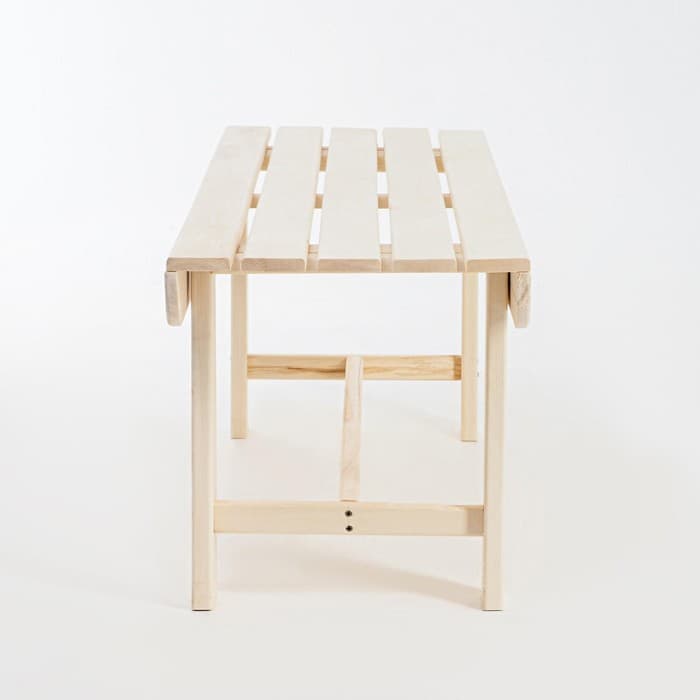 Лавка деревянная из наличника липы «Добропаровъ», 140×40×43.5 см, для бани, нагрузка до 160 кг