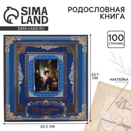 Родословная книга с рамкой под фото «Родословная книга», 50 листов, 21.5×23.7 см