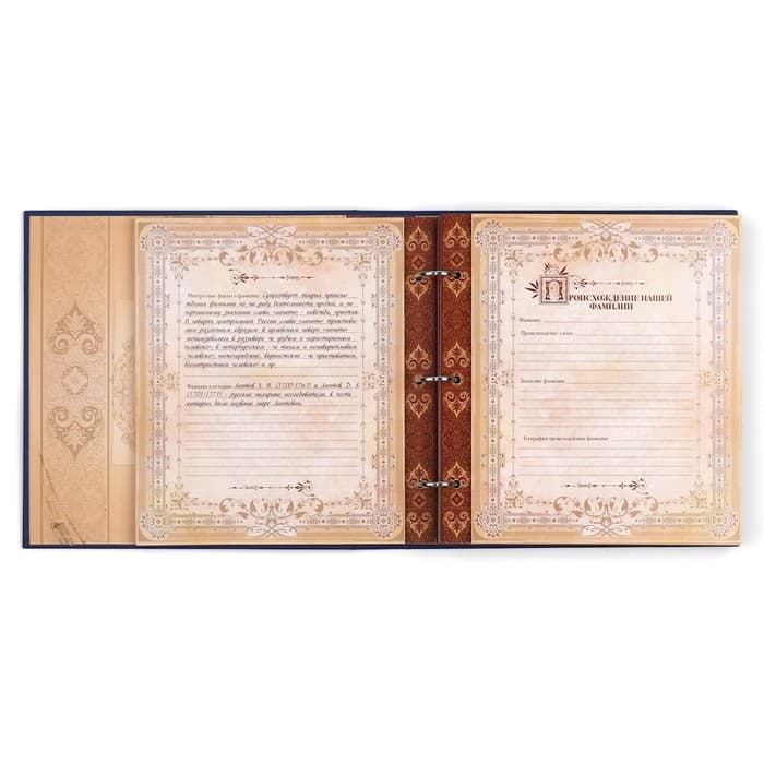 Родословная книга с рамкой под фото «Родословная книга», 50 листов, 21.5×23.7 см