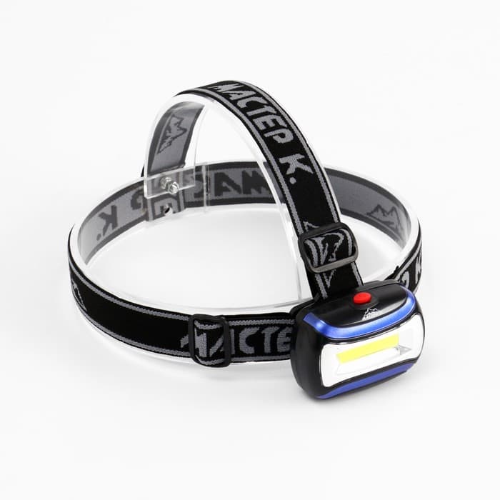 Фонарь налобный «Мастер К», 1 LED, от батареек 3×ААА, 5×7 см