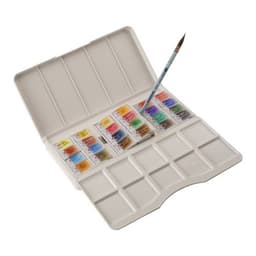 Акварель художественная в кюветах «ЗХК. Белые ночи», 24 цвета × 2.5 мл, пластиковая палитра