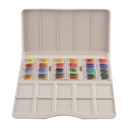 Акварель художественная в кюветах «ЗХК. Белые ночи», 24 цвета × 2.5 мл, пластиковая палитра