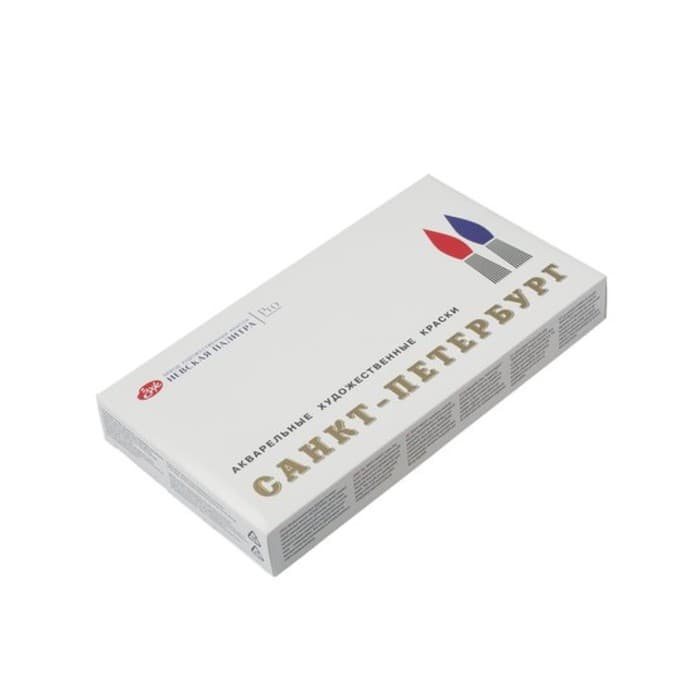 Акварель художественная в кюветах «ЗХК. Санкт-Петербург», 24 цвета × 2.5 мл, пластиковая палитра