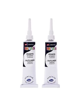 Краска по ткани (шелку), набор 6 цветов × 50 мл, ЗХК Decola «Батик» (резерв 2 штуки × 18 мл), акриловая на водной основе, (4441448)