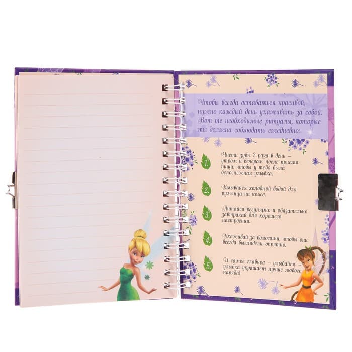 Записная книжка на замочке А6 «Волшебные мечты», 50 листов, Феи