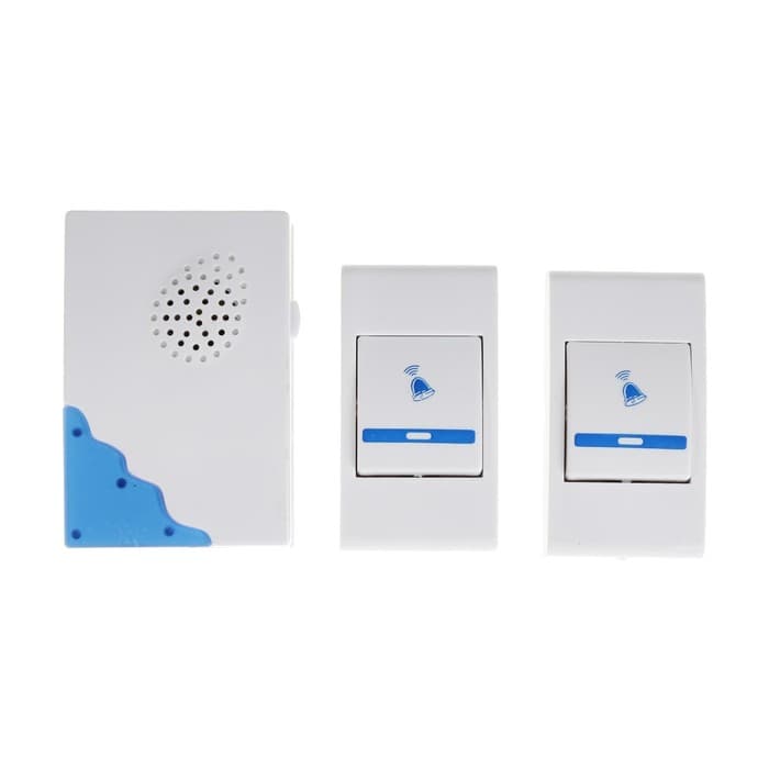 Звонок Luazon LZDV-02-02, беспроводной, 2 кнопки, 2хAA (не в комплекте), LR23A